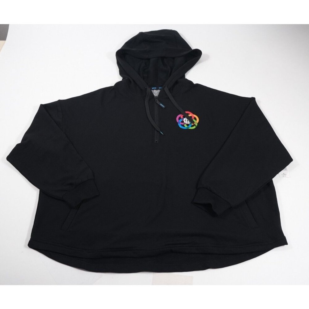 Disney Women's Black Epcot Logo Hoodie Sweatshirt Sz 1X